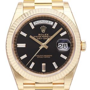 Rolex Herrklocka 228238-0004 Day-Date 40 Svart/18 karat gult guld