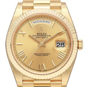 Rolex Herrklocka 228238-0006 Day-Date 40 Champagnefärgad/18 karat