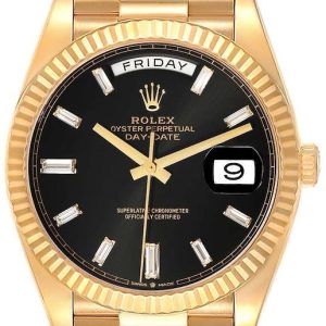 Rolex Herrklocka 228238-0059 Day-Date 40 Svart/18 karat gult guld