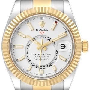 Rolex Herrklocka 326933-0009 Sky-Dweller Vit/18 karat gult guld Ø42