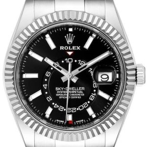 Rolex Herrklocka 326934-0005 Sky-Dweller Svart/Stål Ø42 mm