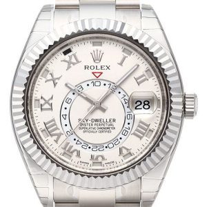 Rolex Herrklocka 326939-0001 Sky-Dweller Vit/18 karat vitt guld Ø42