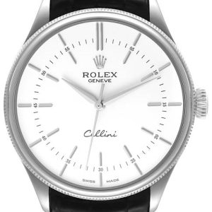 Rolex Herrklocka 50509-0016 Cellini Time Vit/Läder Ø39 mm