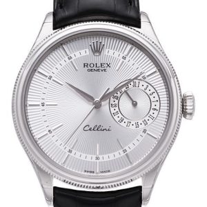 Rolex Herrklocka 50519-0006 Cellini Date Silverfärgad/Läder Ø39 mm