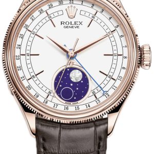 Rolex Herrklocka 50535-0002 Cellini Moonphase Vit/Läder Ø39 mm