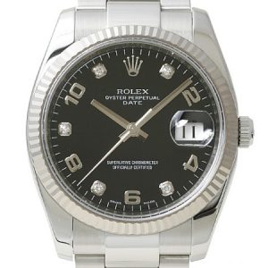 Rolex Perpetual Date Herrklocka 115234-0011 Svart/Stål Ø34 mm