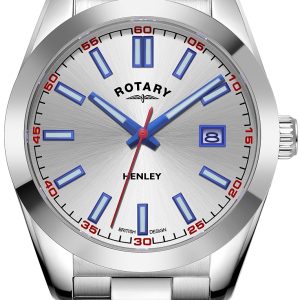 Rotary Herrklocka GB05180/59 Henley Silverfärgad/Stål Ø40 mm