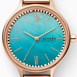 Skagen Anita Damklocka SKW2977 Blå/Roséguldstonat stål Ø30 mm