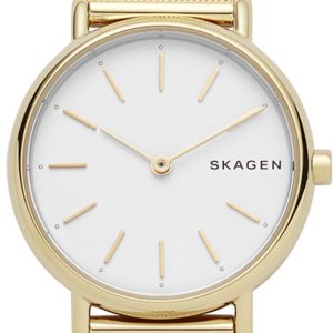 Skagen Damklocka SKW2693 Signatur Vit/Gulguldtonat stål Ø30 mm