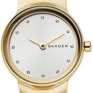 Skagen Damklocka SKW2717 Freja Vit/Gulguldtonat stål Ø26 mm