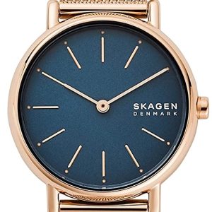 Skagen Damklocka SKW2837 Signatur Blå/Roséguldstonat stål Ø30 mm