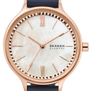 Skagen Damklocka SKW2864 Anita Vit/Läder Ø30 mm