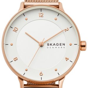 Skagen Damklocka SKW2918 Riis Vit/Roséguldstonat stål Ø36 mm