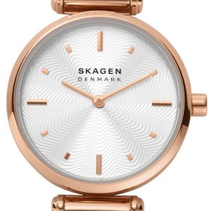 Skagen Damklocka SKW2955 Amberline Vit/Roséguldstonat stål Ø28 mm