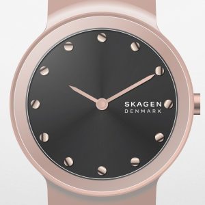 Skagen Damklocka SKW3004 Freja Svart/Läder Ø26 mm