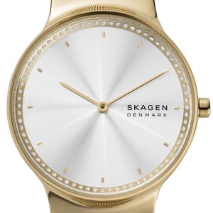 Skagen Damklocka SKW3027 Freja Silverfärgad/Guldtonat stål Ø34 mm