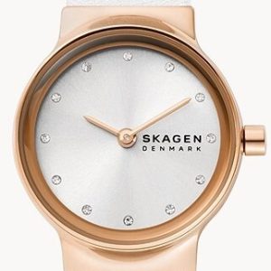 Skagen Damklocka SKW3029 Freja Lille Silverfärgad/Läder Ø26 mm