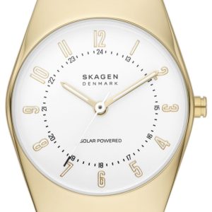 Skagen Damklocka SKW3077 Grenen Lille Vit/Guldtonat stål Ø26 mm