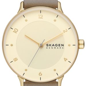 Skagen Damklocka SKW3091 Riis Antikvit/Läder Ø36 mm