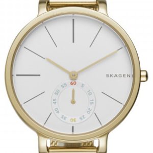 Skagen Hagen Damklocka SKW2436 Vit/Gulguldtonat stål Ø34 mm