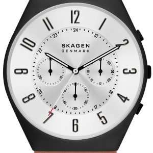 Skagen Herrklocka SKW6823 Grenen Chrono Silverfärgad/Läder Ø42 mm