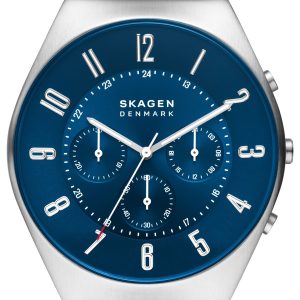 Skagen Herrklocka SKW6842 Grenen Chronograph Blå/Läder Ø37 mm