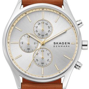 Skagen Holst Herrklocka SKW6607 Silverfärgad/Läder Ø42 mm