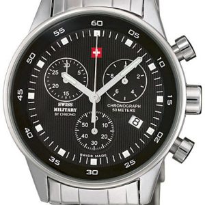 Swiss Military Damklocka SM34005.01 Chrono Svart/Stål Ø36 mm