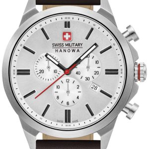 Swiss Military Hanowa Herrklocka 06-4332.04.001 Silverfärgad/Läder