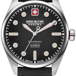 Swiss Military Hanowa Herrklocka 06-4345.7.04.007 Grå/Läder Ø42 mm