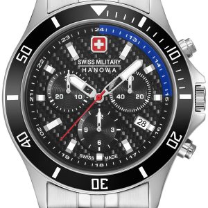 Swiss Military Hanowa Herrklocka 06-5337.04.007.03 Svart/Stål Ø42 mm