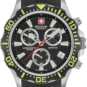 Swiss Military Hanowa Herrklocka SM06-4305-04-007 Svart/Gummi Ø44 mm