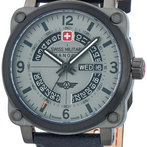 Swiss Military Hanowa Herrklocka SMWGB2101140 Aerograph Grå/Läder