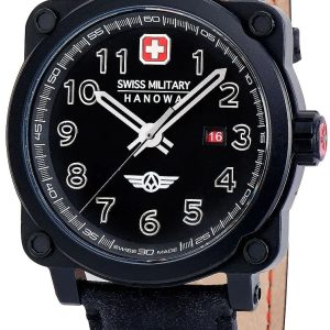 Swiss Military Hanowa Herrklocka SMWGB2101330 Aerograph Svart/Läder