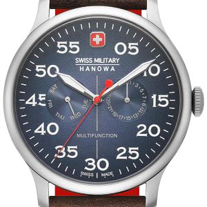 Swiss Military Herrklocka 06-4335.04.003 Hanowa Blå/Läder Ø43 mm