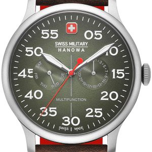 Swiss Military Herrklocka 06-4335.04.006 Hanowa Grön/Läder Ø43 mm