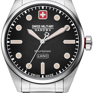 Swiss Military Herrklocka 06-5345.7.04.007 Hanowa Svart/Stål Ø42 mm