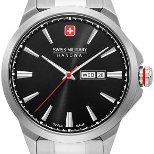 Swiss Military Herrklocka 06-5346.04.007 Hanowa Svart/Stål Ø45 mm