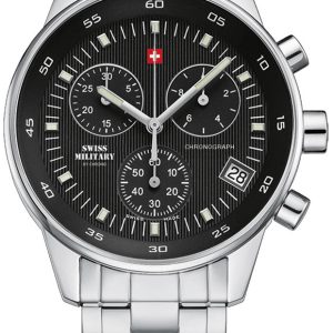 Swiss Military Herrklocka SM30052.01 Chrono Svart/Stål Ø41 mm