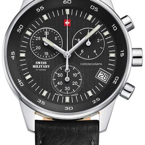 Swiss Military Herrklocka SM30052.03 Chrono Svart/Läder Ø41 mm