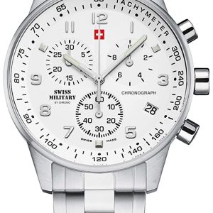 Swiss Military Herrklocka SM34012.02 Chrono Vit/Stål Ø41 mm