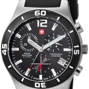 Swiss Military Herrklocka SM34015.05 Chrono Svart/Gummi Ø43 mm