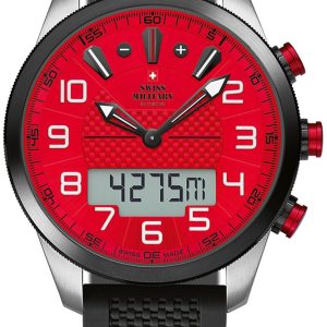 Swiss Military Herrklocka SM34061.02 Chrono Röd/Gummi Ø45 mm