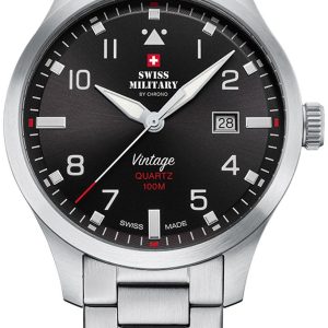 Swiss Military Herrklocka SM34078.01 Chrono Svart/Stål Ø43 mm