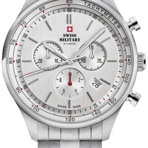 Swiss Military Herrklocka SM34081.02 Chrono Silverfärgad/Stål Ø42