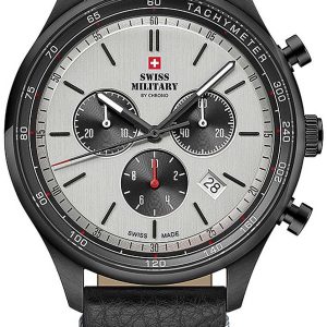 Swiss Military Herrklocka SM34081.11 Chrono Grå/Läder Ø42 mm