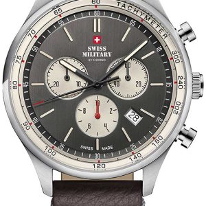 Swiss Military Herrklocka SM34081.12 Chrono Brun/Läder Ø42 mm