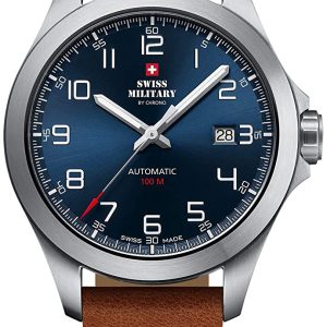 Swiss Military Herrklocka SMA34077.03 Chrono Blå/Läder Ø42 mm