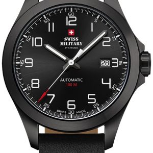 Swiss Military Herrklocka SMA34077.04 Chrono Svart/Läder Ø42 mm