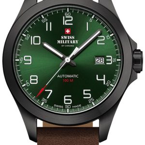 Swiss Military Herrklocka SMA34077.06 Chrono Grön/Läder Ø42 mm